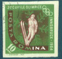 Roumanie 1964 - oblitr - jeux olympiques hiver Innsbruck