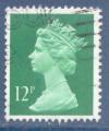 Grande-Bretagne N1201 Elizabeth II 12p vert oblitr
