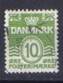 DANEMARK 1921 - YT 135  - Chiffre et vagues 10