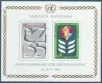 Nations Unies - Vienne Bloc N1 35me anniversaire de l'ONU neuf**