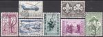 BELGIQUE 7 timbres de 1957 oblitrs