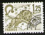 **   FRANCE     1,25 F   1978   Prob  YT - 156  " signe zodiaque - Lion "   **