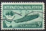 ETATS UNIS n 628 o Y&T 1957 Revue navale internationnale (porte avion)