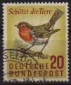 Allemagne Ouest/W. Germany 1957 - Protection de oiseau : rouge-gorge - YT 147 