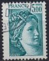 2123 - Sabine de Gandon 5 f. 00. bleu - oblitr - anne 1981