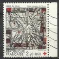 France 1986; Y&T n 2449a; 2,20F + 0,60 Croix-Rouge, vitrail de Reims