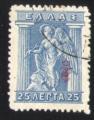 Grce 1911 Oblitr rond Used Stamp avec surcharge Desse Iris