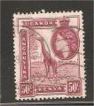 Kenya - Uganda - Tanganyika - Scott 110   giraffe / girafe