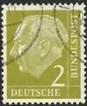 Alemania 1953-54.- Theodoro Heuss. Y&T 62A. Scott 702. Michel 177xWv.