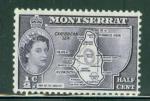 Montserrat 1955 Y&T 133 xx lisabeth II