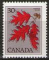 **   CANADA    30 c  1978  YT-658  " Feuille de chne rouge "  (N)   **