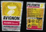 France Lot 2 tiquettes Bire Labels Pelforth Blonde Tour des Apros Avignon