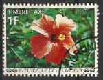 Comores 1977; Y&T n Taxe 6; 1F flore, fleur, hibiscus