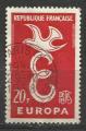 France 1958; Y&T n 1173; 20F Europa, rouge