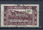 Timbre Colonies Franaises du MAROC 1950  Obl   N 296  Y&T ( pli vertical )  