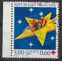 1997 FRANCE 3122a oblitr,cachet rond, croix-rouge