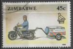ZIMBABWE N 207 o Y&T 1990 Mobylette et remorque