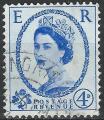 GRANDE BRETAGNE - 1958/65 - Yt n 332A - Ob - Elizabeth II 4p bleu