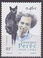 Timbre neuf ** n 3518(Yvert) France 2002 - Georges Perec, chat