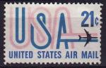 ETAT UNIS n PA 72 *(nsg) Y&T 1968-1971 USA couleur rouge pale