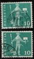 Suisse 1960; Y&T n 644 & 644a; 2x10c, messager de Schwyz