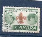 Timbre Canada Oblitr / 1955 / Y&T N283.