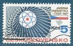 Tchcoslovaquie N2718 Energie atomique oblitr