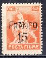 FIUME - 1919 - Allgories surcharg  - Yvert 87 neuf * 