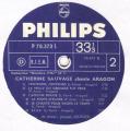LP 33 RPM (12")  Catherine Sauvage  "  Chante Aragon  "