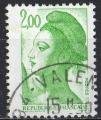 France Gandon 1987; Y&T n 2484; 2,00F, vert, Libert