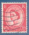 Grande-Bretagne N266 ou 291 ou 330 Elizabeth II 2,5p  rouge carmin oblitr