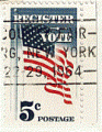 Etats-Unis 1964 - YT 765 - oblitr - vote et drapeau