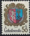 Tchcoslovaquie 1982 Oblitr Used Coats of Arms Blason Ville de Hrob