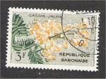Gabon - Scott 157  flower / fleur