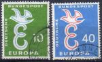 ALLEMAGNE FEDERALE N 164 et 165 o Y&T 1958 EUROPA