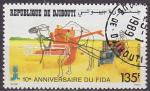Timbre oblitr n 645(Yvert) Djibouti 1988 - Anniversaire du FIDA
