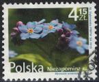 Pologne 2010 Oblitération ronde Fleur Plante Niezapominajka Myosotis arvensis
