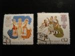 URSS - Anne 1960 - Costumes rgionaux - Y.T. 2364/2365 - Oblit. Used