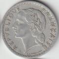 5 Francs Lavrillier 1947B de 1947 avec 9 OUVERT