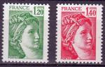 FR18 - Yvert n 2101 & 2102** - 1980 - Sabine de Gandon