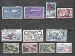 FRANCE - cachet rond - Lot de 11 timbres PA