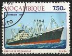 Mozambique 1981 Y&T n 837; 7,50 m, Bateau, cargo