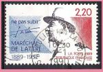 France Oblitr Yvert N2611 Marchal de LATTRE 1989 