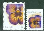 Canada 2015 Y&T 3100&3102 oblitr Fleurs Pense Adhsif