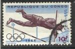 Congo ex Belge 1964; Y&T n 548; 10F JH.O. de Tokyo, saut  la perche