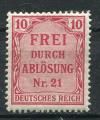 Timbre ALLEMAGNE Service 1920  Neuf *  TCI  N 04  Y&T   