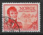 NORVEGE - 1947 - Yt n 296 - Ob - Christian Magnus Falsen