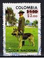 Colombie / 1977 / Police nationale, berger allemand /  YT n 702 , oblitr 