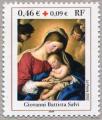 Timbre de 2002 Giovanni Battista Salvi Le sommeil de l'enfant Jsus - N 3531