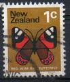 Nle Zlande : Papillon red admiral - oblitr - anne 1970  